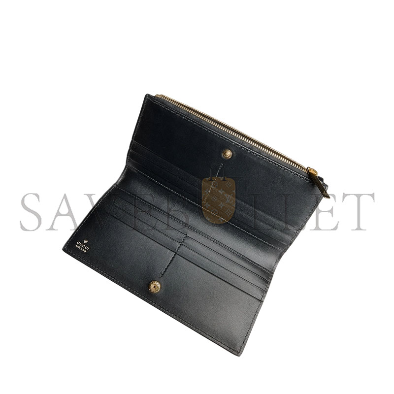GUCCI PERFORATED GG LONG WALLET 876085 (19*10*1.5cm)